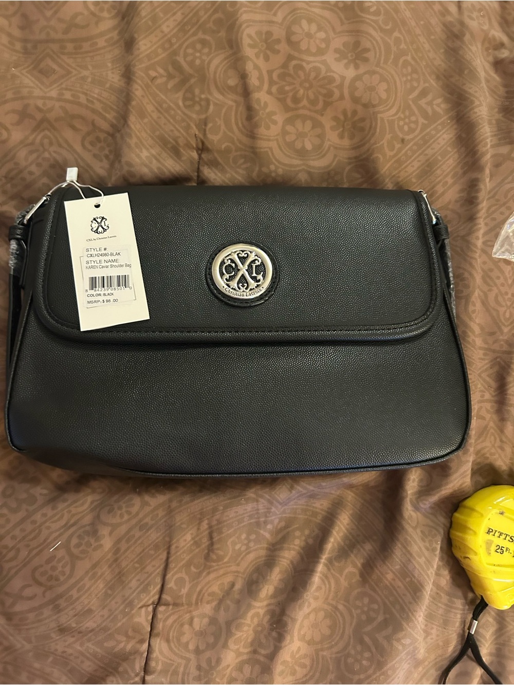Cxl  Shoulder Bag with Silver Logo Accent
